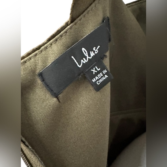 Lulus On the Guest List Olive Green Satin One-Shoulder Maxi Dress - Picture 12 of 14